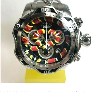 Invicta Men's Bold Silver and Yellow Dive Watch